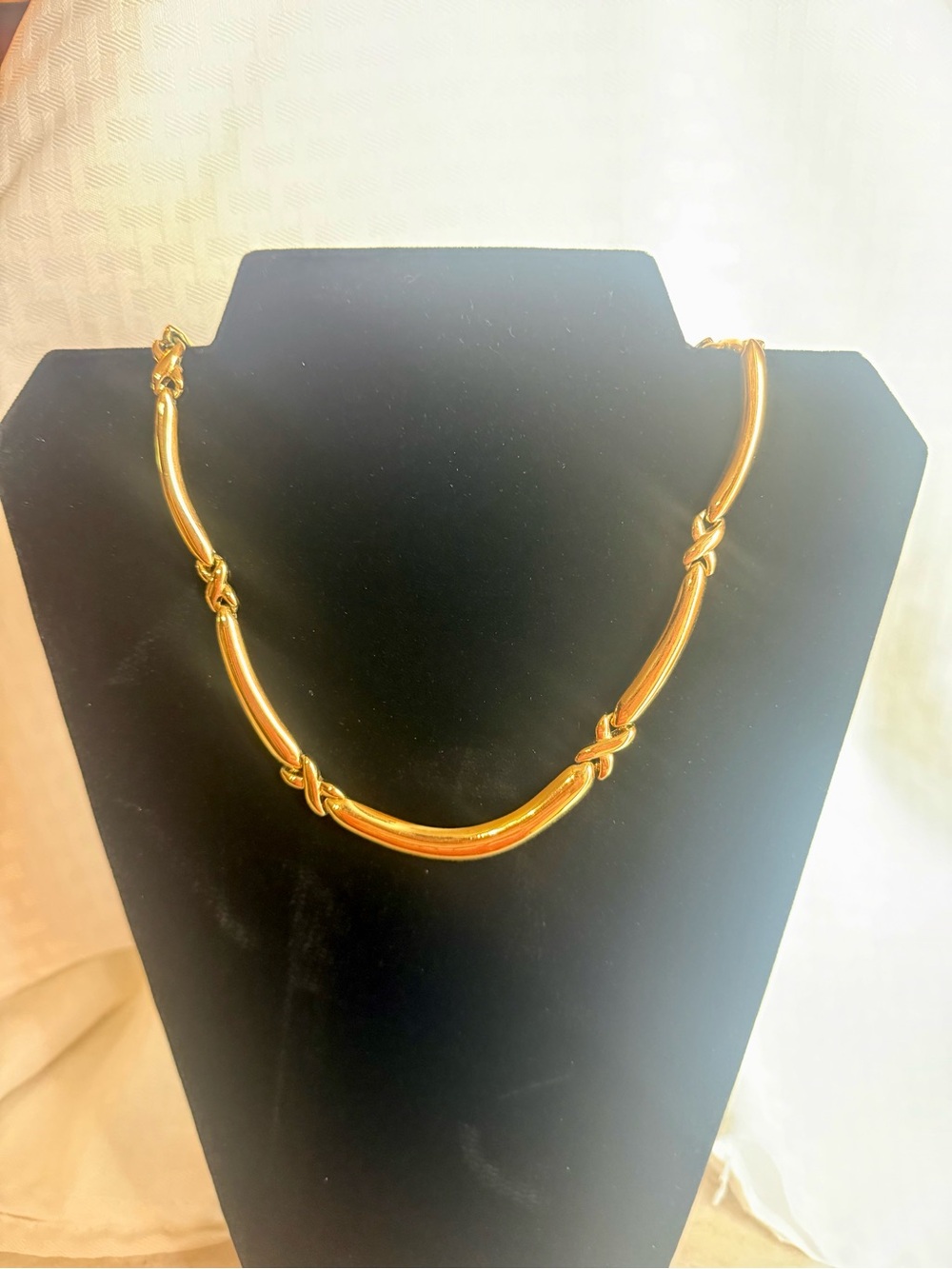 Park Lane Gold Tone Knotted Tube Necklace